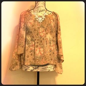 Retro peasant top size L